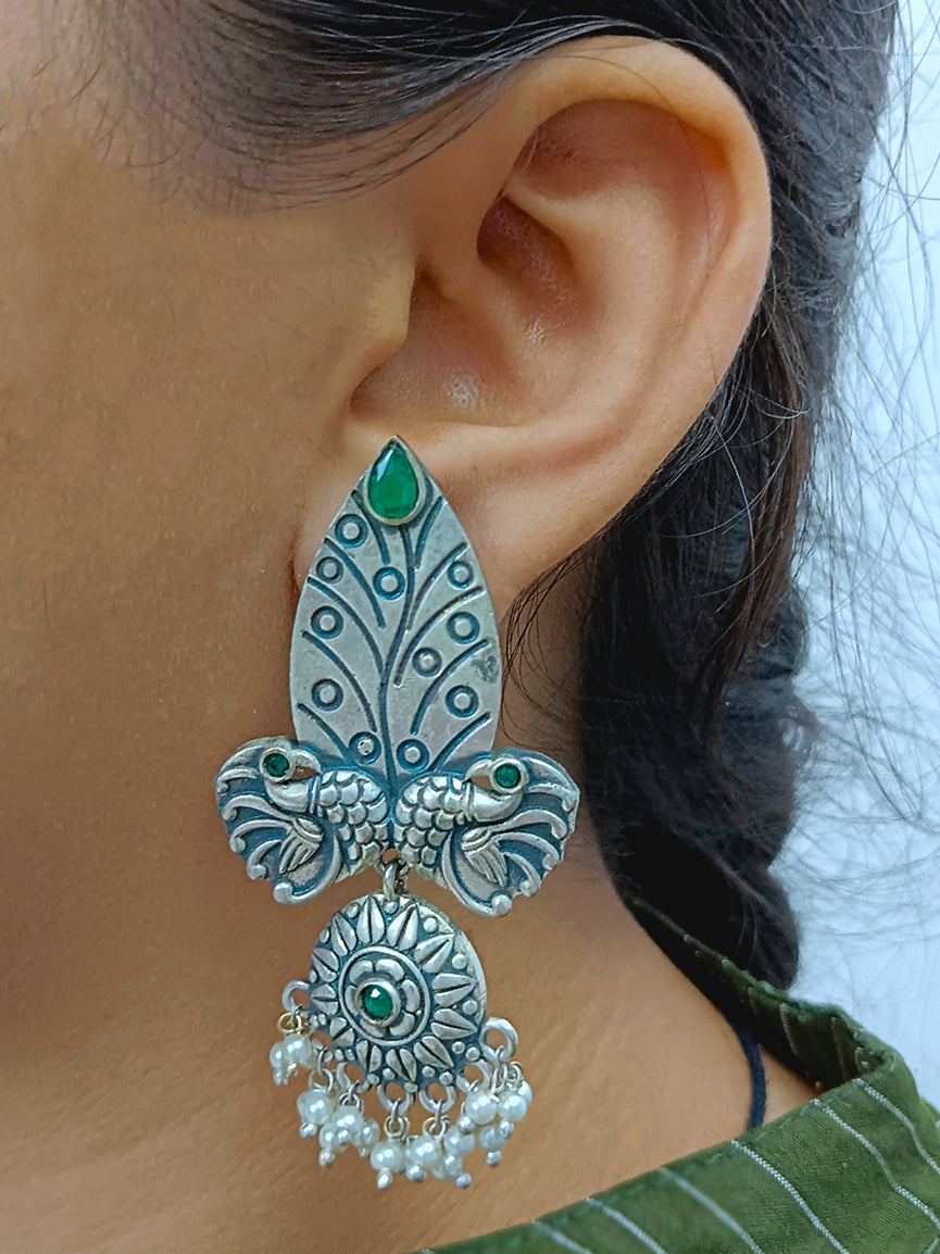 Peacock Earrings(green)